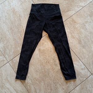 Lululemon align pant 23” size 8 black camouflage